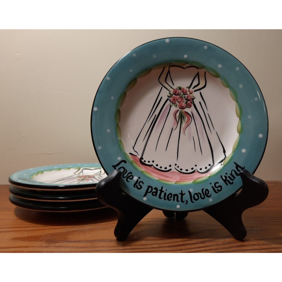 Jenny Moss Other - Jenny Moss & Mary Jocker Goodness Gracious "Love is patient, love" Decor Plate